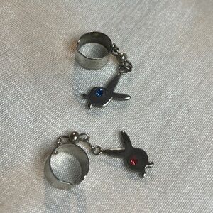 MATCHING BFF PLAYBOY BUNNY RHINESTONE EAR CUFFS